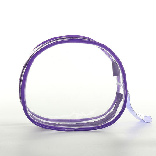 Цена за 2 шт. Косметичка на молнии для бассейна, с ручкой, фиолетовая/прозрачная - Simaland фото 2