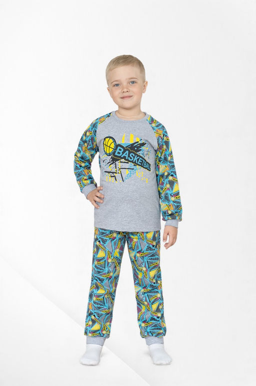 Пижама детская меланж принт баскетбол