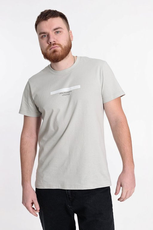 Футболка М122036Пе Серый - Елена фото 6