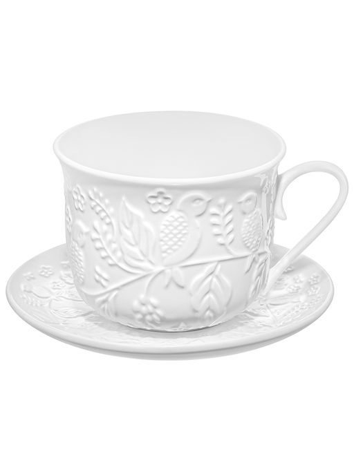 Чайная пара 2 пр. 450 мл 14*11*8,5 см Птички на ветке, фарфор - Elan gallery фото 4