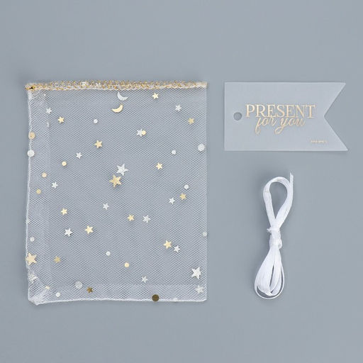 Цена за 5 шт. Мешок из фатина Небо, 10 12 см +/- 1.5 см - Дарите счастье фото 6