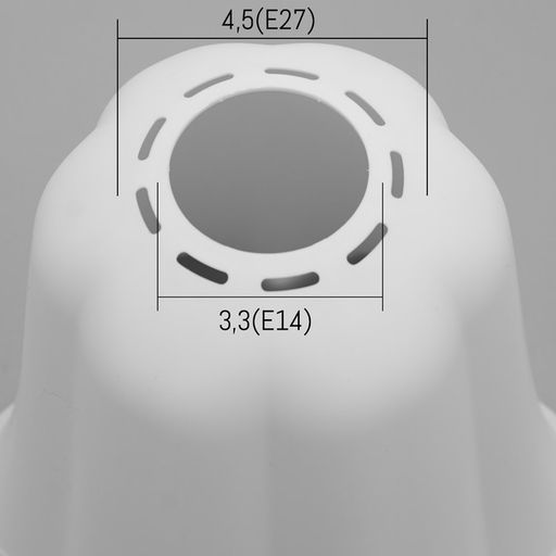 Цена за 2 шт. Плафон универсальный "Цветок"  Е14/Е27 снежно-белый 14х14х13см