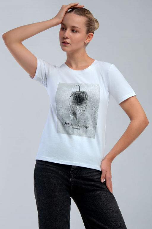 Арт. 3751 Футболка женская 42-50 (5 шт) Цвет:белый - Калинка фото 13