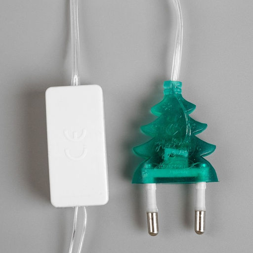 Цена за 3 шт. Гирлянда Нить 1.2 м, IP20, прозрачная нить, 12 LED, свечение мульти, фиксинг, 220 В - Luazon lighting фото 4