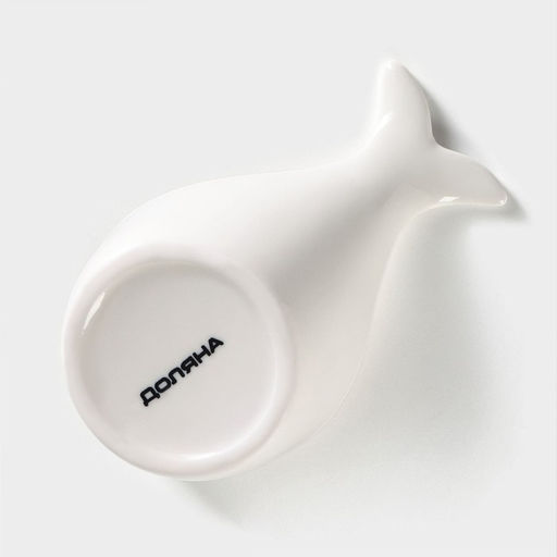 Соусник керамический Доляна «Кит», 10×6.5 см, цвет белый