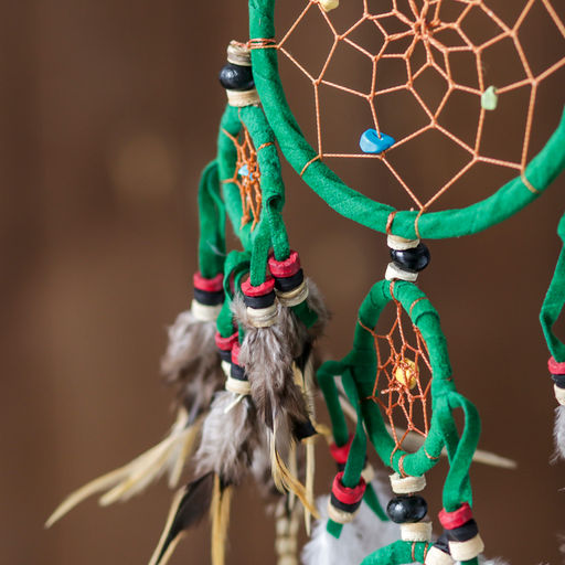 Ловец снов «Пять зеленых колец», 0.7×15×40 см