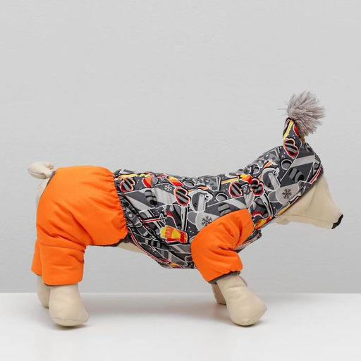 Комбинезон для животных Принт, флис, 3XL (ДС 36-38, ОШ 35-37, ОГ 48-52 см), микс - Simaland фото 2