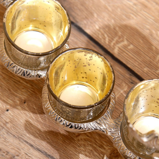 Подсвечник на 12 свечей «12 месяцев», 37×37×14 см, алюминий