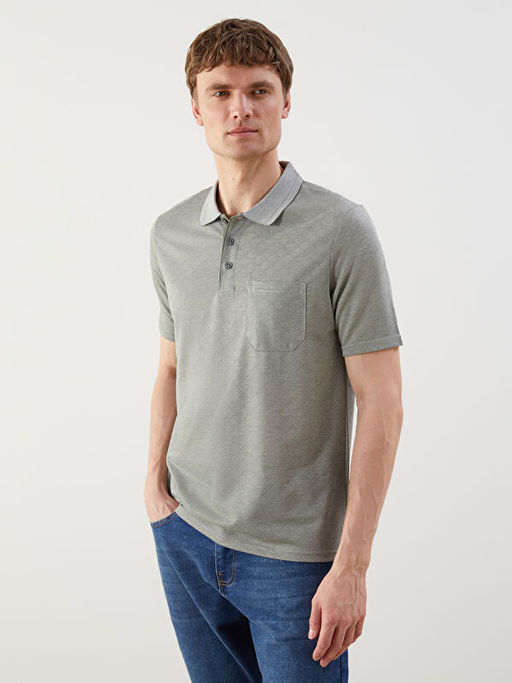 Polo Yaka Merserize G?r?n?ml? Erkek Ti??rt
