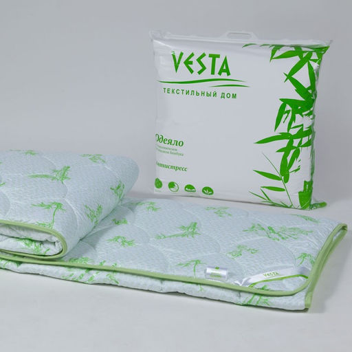 Одеяло обл. 140*205, ОБ/015эк, бамбуковое волокно, ткань глосс-сатин,п/э - Vesta фото 2
