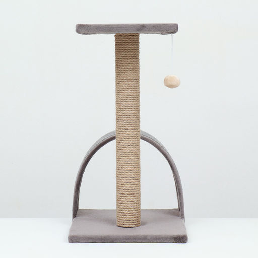 Когтеточка СТОЛБИК + ДУГА + ПЛОЩАДКА джут ковролин 35х30х56 7 PerseiLine КД-26 - Simaland фото 3