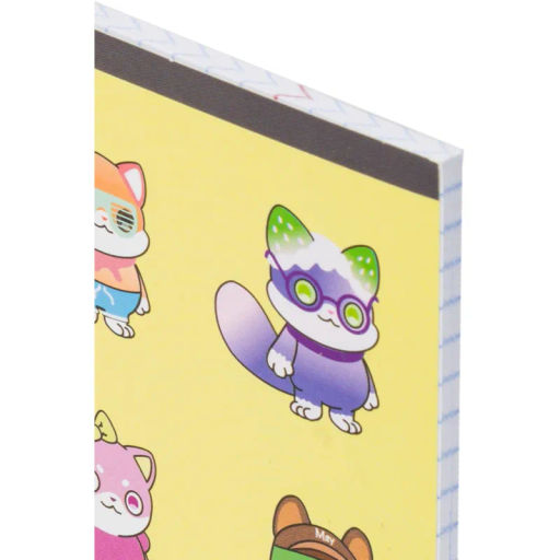 Цена за 2 шт. Тетрадь общая А5 48л NFT Котики желт ,клет,скреп, ВД-лак