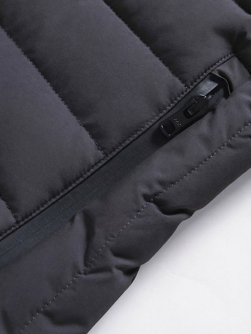 Куртка женская стёганая с капюшоном с графеновой подкладкой черного цвета 9624_1Ch