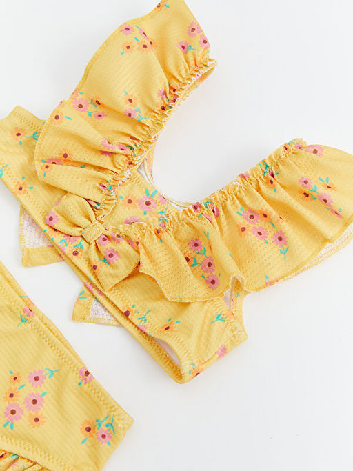 ?i?ekli K?z Bebek Bikini Tak?m?