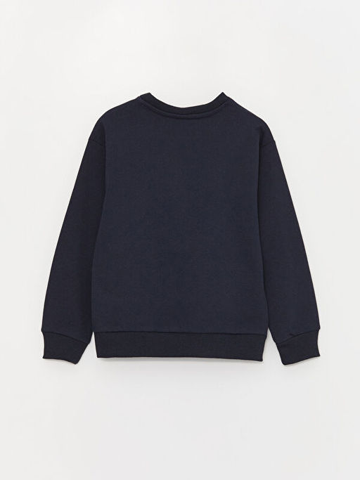 Bisiklet Yaka Bask?l? Uzun Kollu Erkek ?ocuk Sweatshirt - Waikiki фото 2