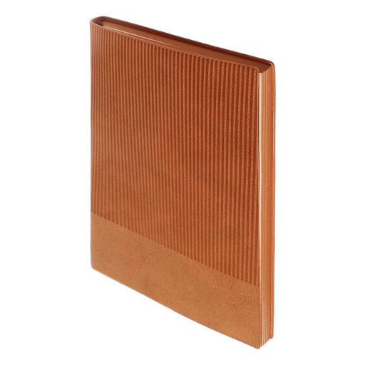 Ежедневник недатированный А5, 80 листов, линия, обложка кожзам лайт, коричневый - Calligrata фото 2