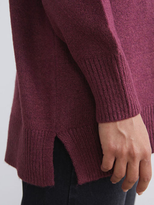 Bisiklet Yaka Oversize Kad?n Triko Tunik