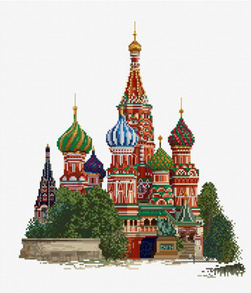 Набор для вышивания Thea Gouverneur 513 Собор Василия Блаженного 34 х 37 см