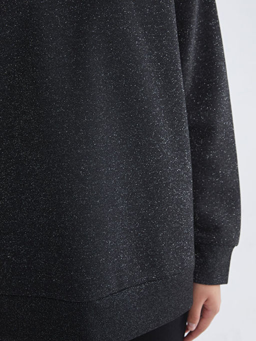 Bisiklet Yaka Oversize Kad?n Sweatshirt Tunik