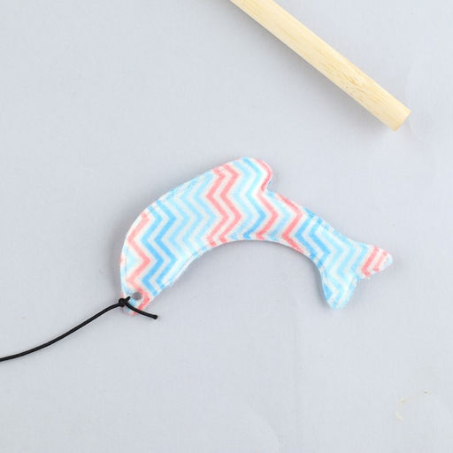 Дразнилка с игрушкой и шуршалкой Дельфин, 8 см - Пушистое счастье фото 2