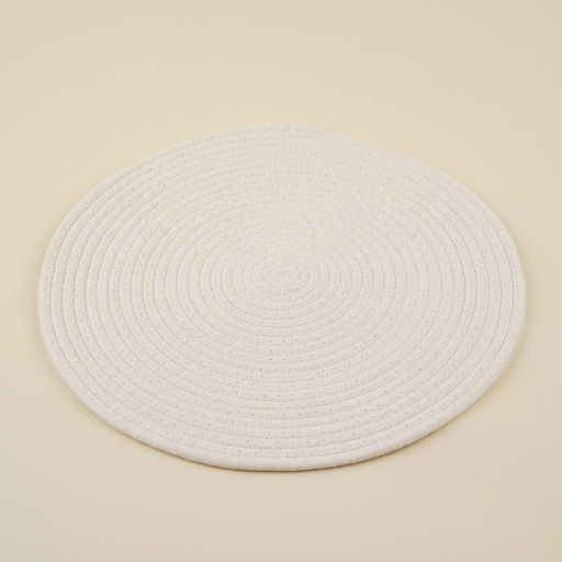 Салфетка сервировочная на стол SL Home, хлопок, d=38 см, белая