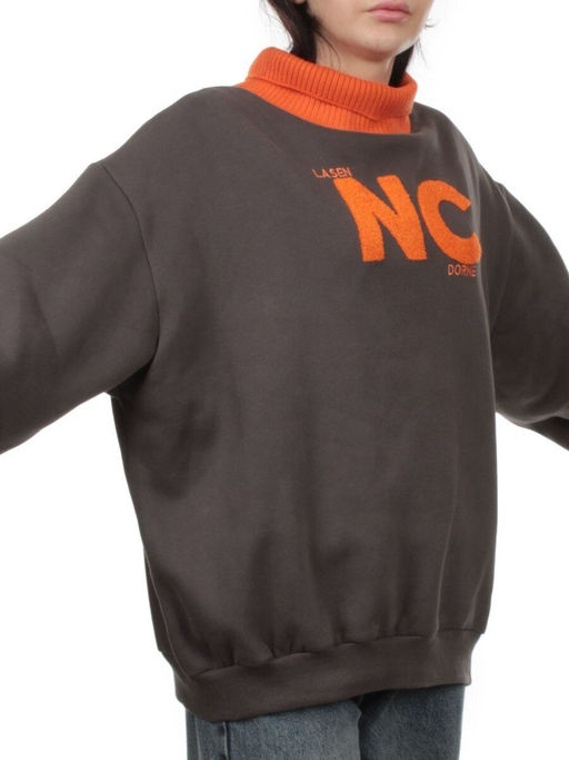 2510 DK. GRAY Толстовка женская (85% хлопок, 10% полиэстер, 5% спандекс) - Fashion фото 3