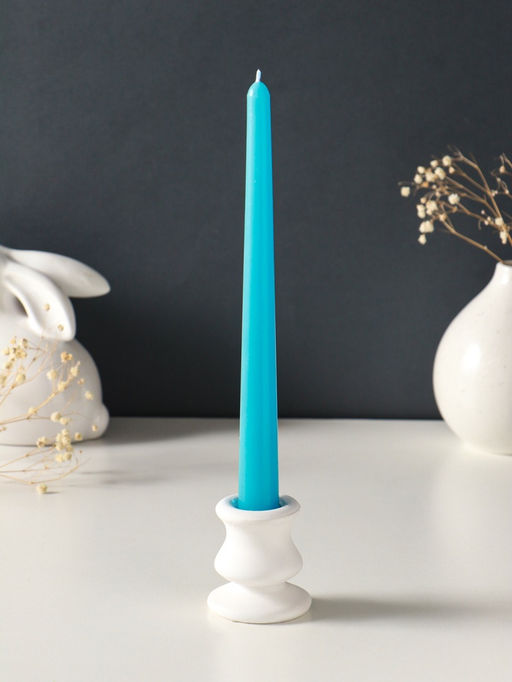 Набор свечей античных, 2.3×24.5 см, 5 ч, 55 г, 2 шт., синий