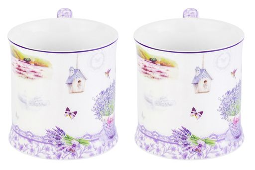 Набор 2 кружек 380 мл 12,3*9*9 см Лаванда NEW BONE CHINA - Elan gallery фото 4