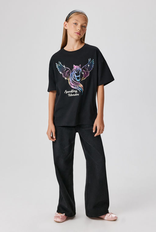 ACOOLA / Футболка детская для девочек Mardin черный  фото 2