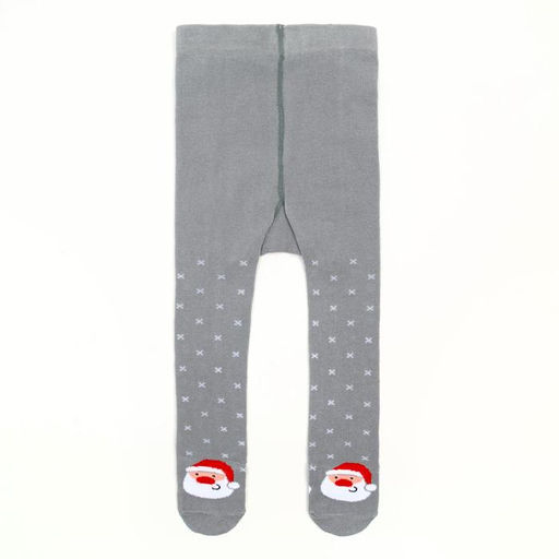 Колготки Крошка Я «Санта», серый, рост 68-74 см