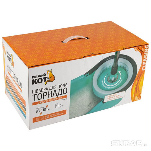 Комплект: швабра, ведро с отжимом ТОРНАДО МорМ-18 (10л), арт. 310449