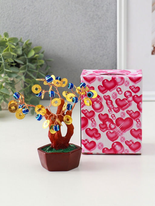 Бонсай декоративный «Денежное дерево», 16 глазок, 32 монеты, 16×6.7×5.2 см