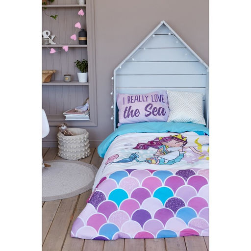 Постельное бельё Этель 1.5 сп Really mermaid 143*215 см, 150*214 см, 50*70 см -1 шт,100% хл, бязь  фото 6