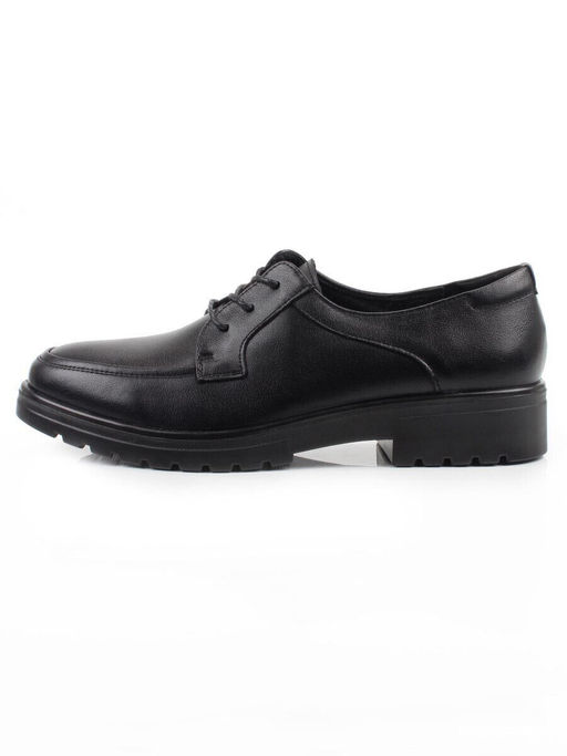 03-DYL85-1 BLACK Полуботинки женские (натуральная кожа)