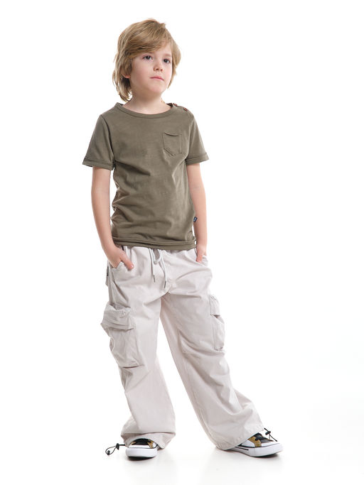 Футболка с карманом UD 7886 хаки - Mini maxi фото 4