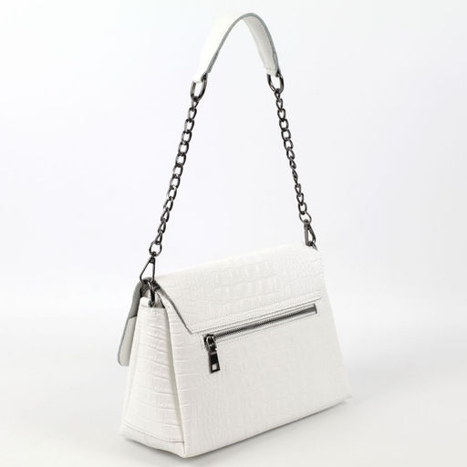 Женская кожаная сумка через плечо под крокодила 0107-3 - Cidirro фото 4