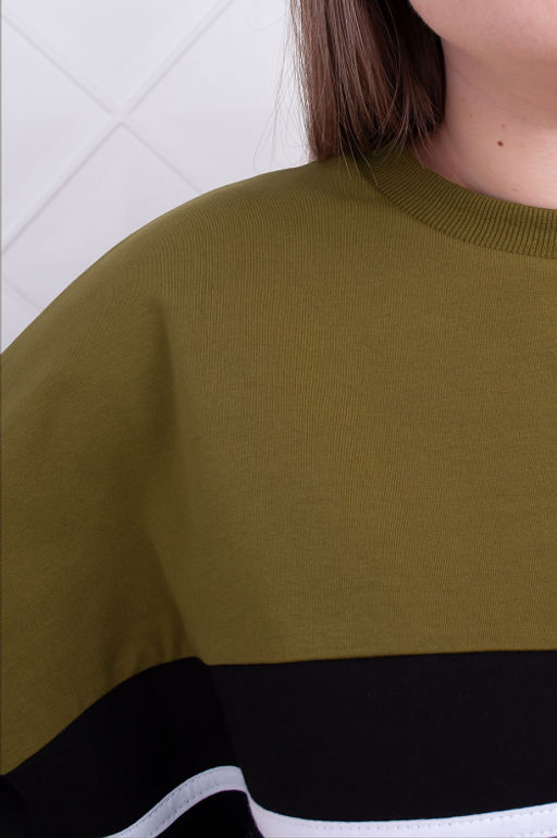 Арт. 2362 Костюм с брюками женский 50-58 (5 шт) Цвет:верх-зеленый кофе, низ-зеленый кофе - Калинка фото 4