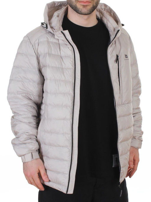 88045 GRAY/BEIGE Куртка мужская демисезонная (100 гр. холлофайбер)