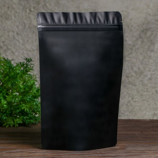 Цена за 100 шт. Пакет дой-пак, матовый, чёрный, 16×24×4 см