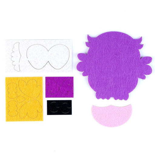 Цена за 2 шт. Аппликация из фетра для малышей «‎Мудрая совушка»‎, 15×10 см