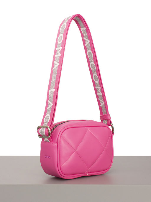 LACCOMA сумка Доминика-Ф826-ярко-розовый эко кожа хлопок  фото 2