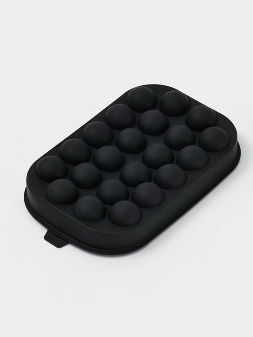 Форма для льда "Шарики", 22 ячейки , 21х14х3,5 см, цвет черный