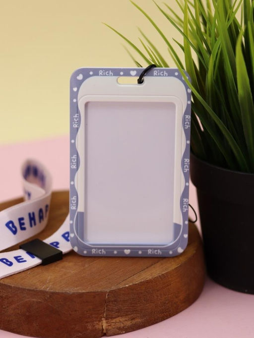 Футляр для карт на ленте "Be happy", sad smiley