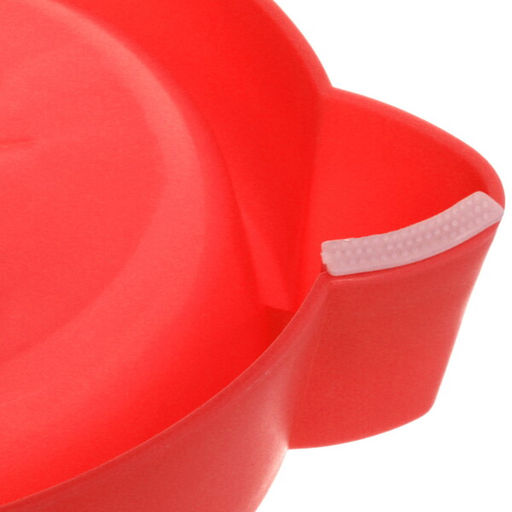 Цена за 3 шт. Миска пластиковая "Котофей" 18,5*4,8см цвет красный /550мл