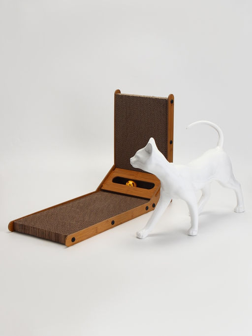 Когтеточка-лежанка Пижон из гофрокартона с кошачьей мятой Хочу-Точу, 604025 см фото 2