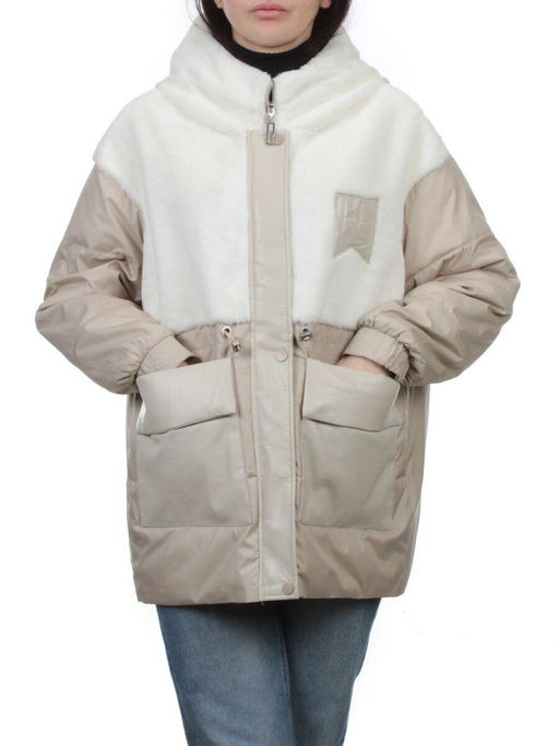 M24-209 BEIGE Куртка демисезонная женская (100 гр. холлофайбер) - Fashion фото 3