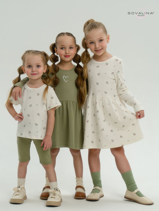 Костюм Актив бордовые тюльпанчики-оливка - Sovalina фото 37