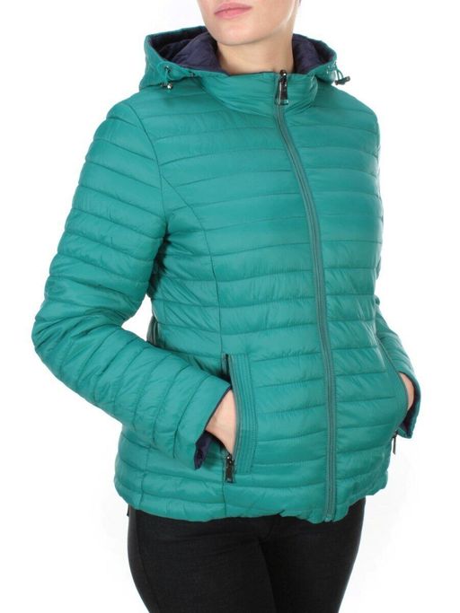 9313 TURQUOISE/BLUE Куртка демисезонная двухсторонняя женская RIKA (100 гр. синтепон) - Fashion фото 11