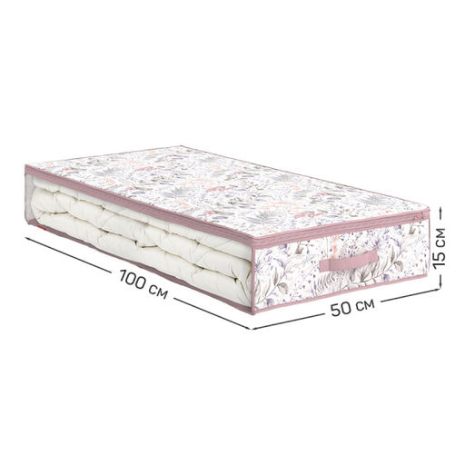 VAL VG-CB-L Кофр для хранения подкроватный, 100*50*15 см, VINTAGE GREY, шт - Valiant фото 22