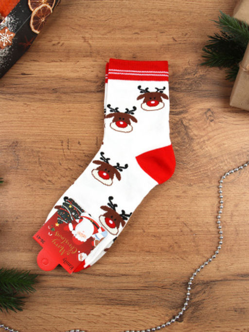 Носки р. 35-40 Новый год / L827 /уп 10/300/ ОДНА ПАРА/ МАРКА - Галеонтрейд фото 6